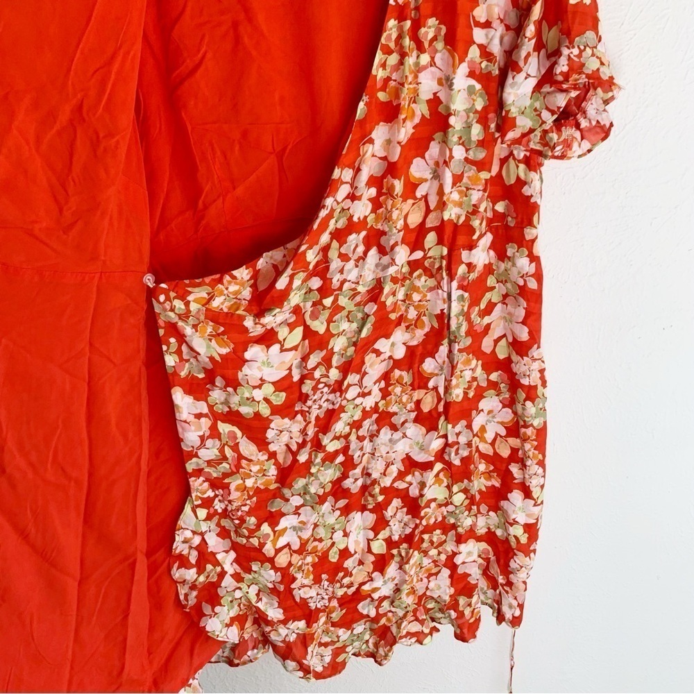 J. Jill Wrap Dress Floral Red Sz 1X - Picture 2 of 7